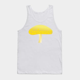 Curiouser Yellow Mushroom from Alice in Wonderland - Yellow Tank Top